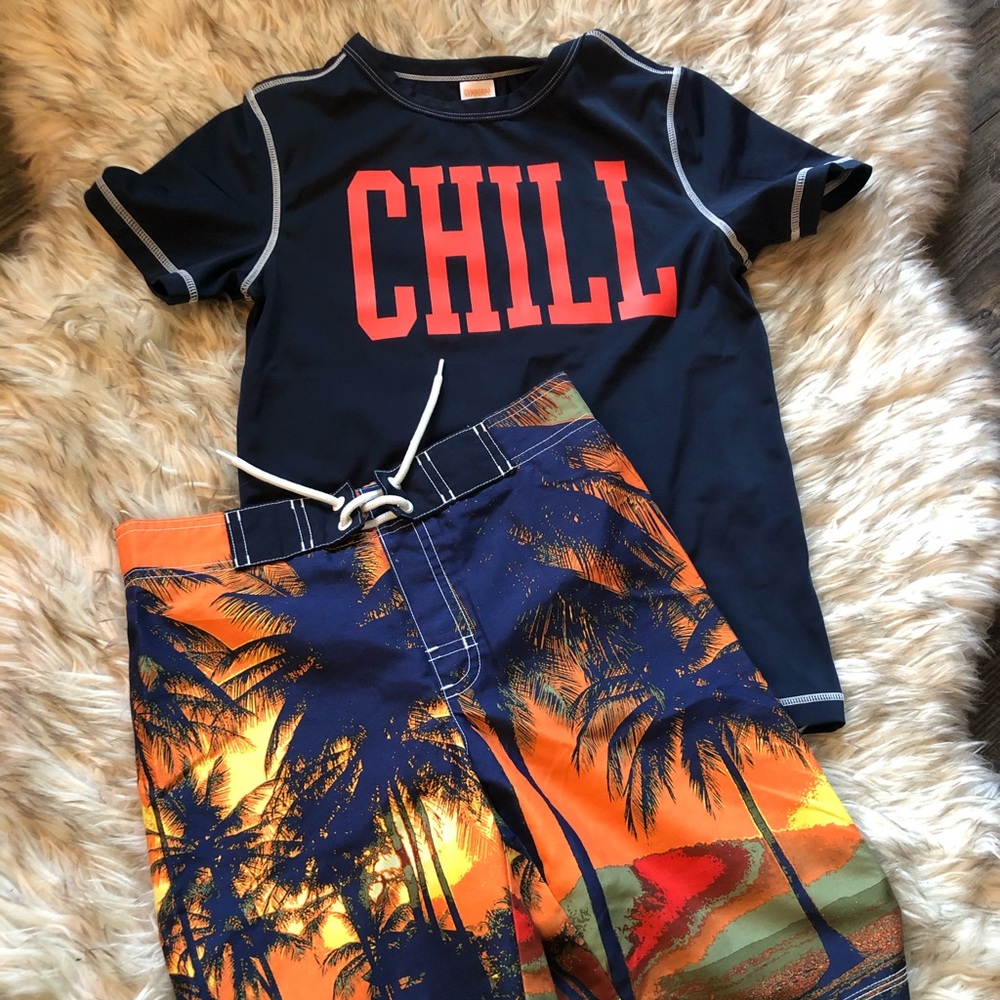 Boys GYMBOREE swim set + bonus •Sz large 10-12